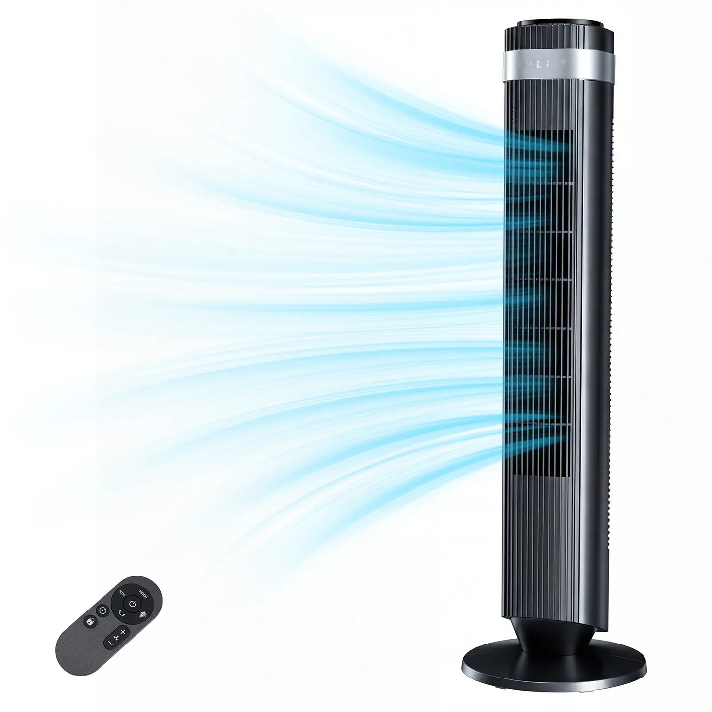 Silent Tower Fan for Bedroom – Bladeless Oscillating Fan with 12H Timer