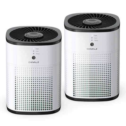 CHIVALZ Portable HEPA Air Purifier – 3-in-1 Filtration for Bedroom & Home