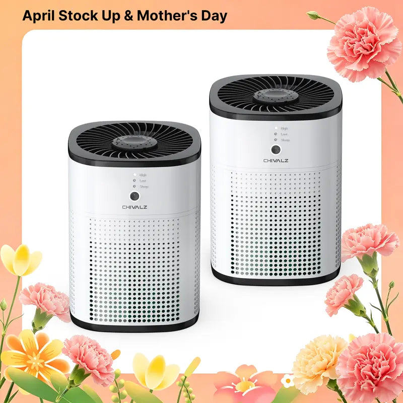 CHIVALZ Portable HEPA Air Purifier – 3-in-1 Filtration for Bedroom & Home