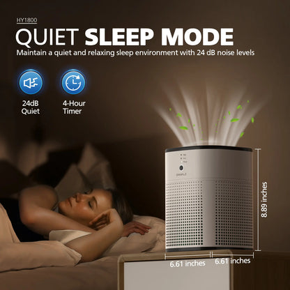 CHIVALZ Portable HEPA Air Purifier – 3-in-1 Filtration for Bedroom & Home