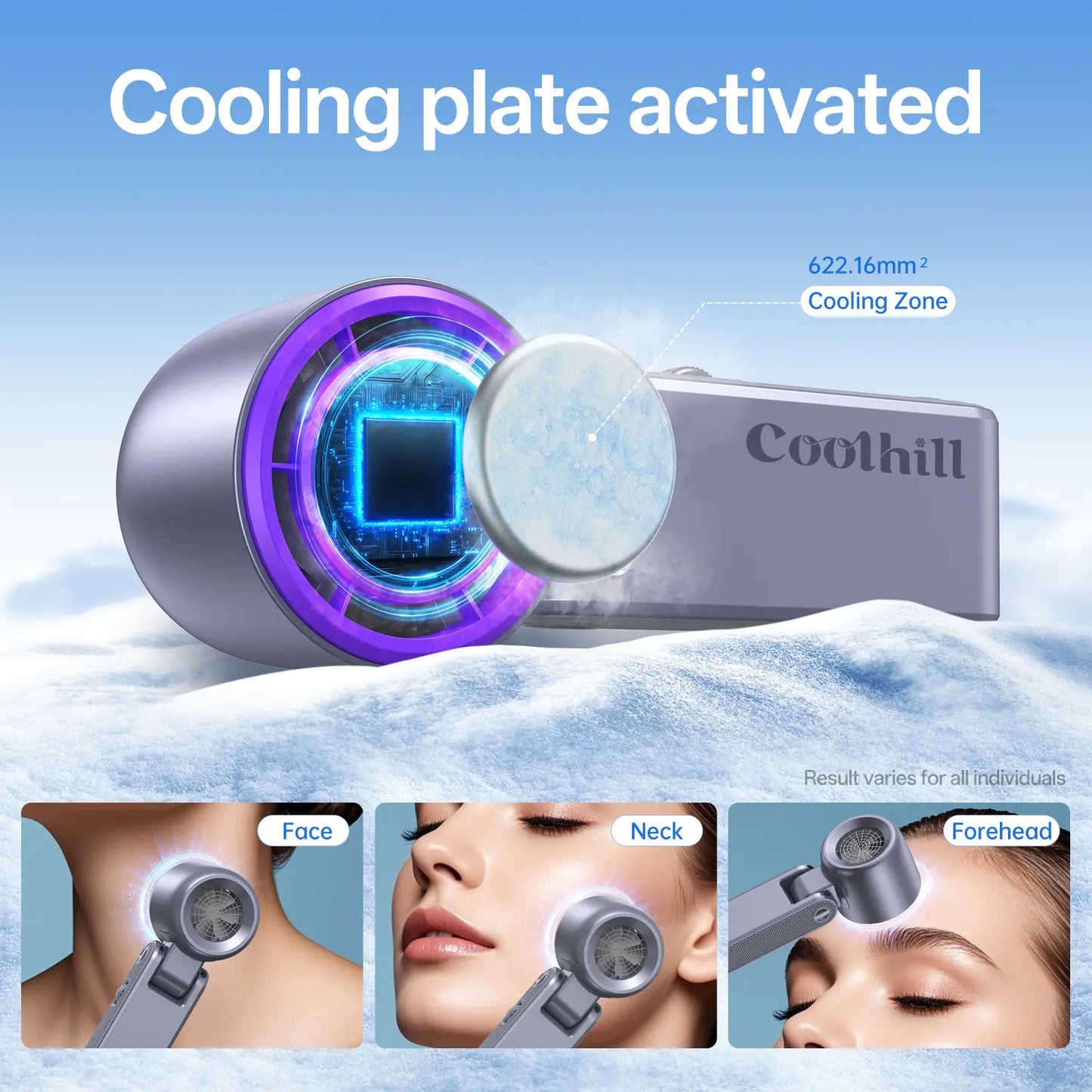 CoolHill Portable Handheld Fan – 199 Speed Levels, Foldable High-Speed Cooling