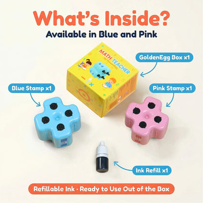 Math Practice Roller Stamp for Kids Ages 5–9, Classroom & Home Use