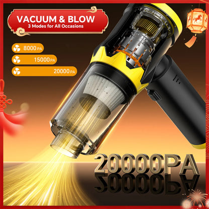 MR.EGO G2 Cordless Car Vacuum – 20000Pa 4-in-1 Portable Mini Cleaner